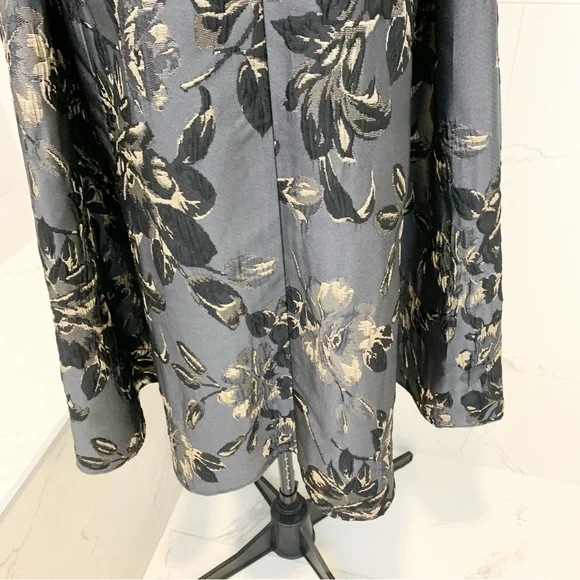 Adrianna Papell Metallic Floral Midi Dress - Picture 11 of 15